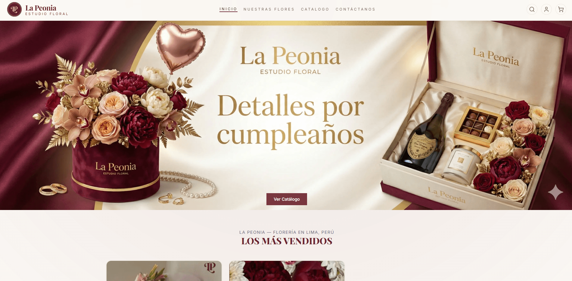 Landing Page Floreria desktop